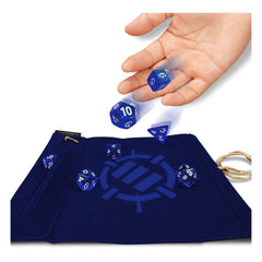 Enhance Tabletop Roll on a Scroll Bag with Dice Blue 0637836627301