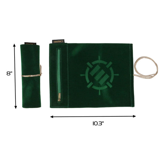 Enhance Tabletop Roll on a Scroll Bag with Dice Green 0637836627332
