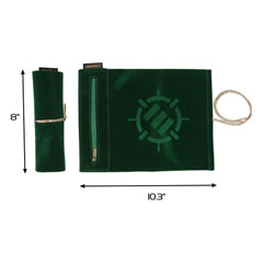 Enhance Tabletop Roll on a Scroll Bag with Dice Green 0637836627332
