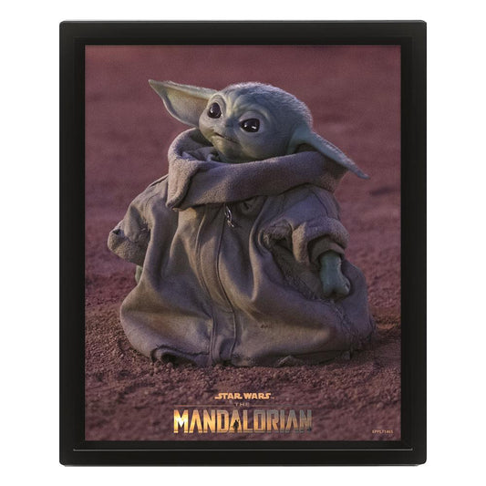 Star Wars: The Mandalorian Framed 3D Effect Poster Pack Grogu 26 x 20 cm (3) 5056480310875