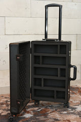 Evoretro Trading Card Luggage Wheeled Case 5-Rows Round Aluminum 56.0 x 35.4 cm 3701492111331