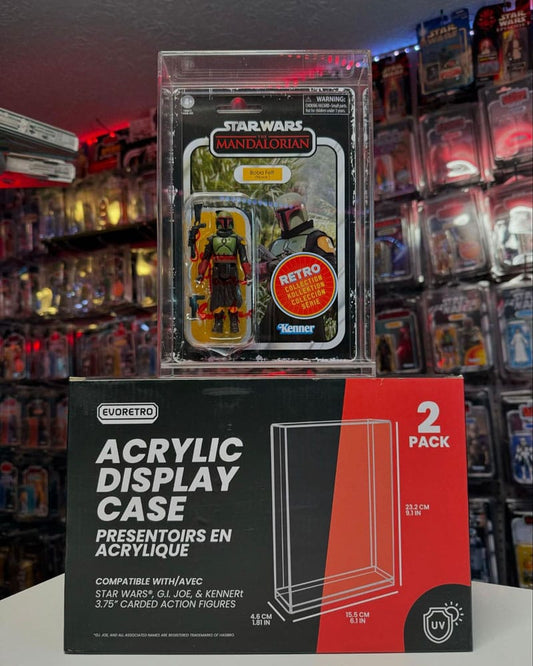 Evoretro Acrylic Display Cases 2-Pack for Action Figures 3701492102148