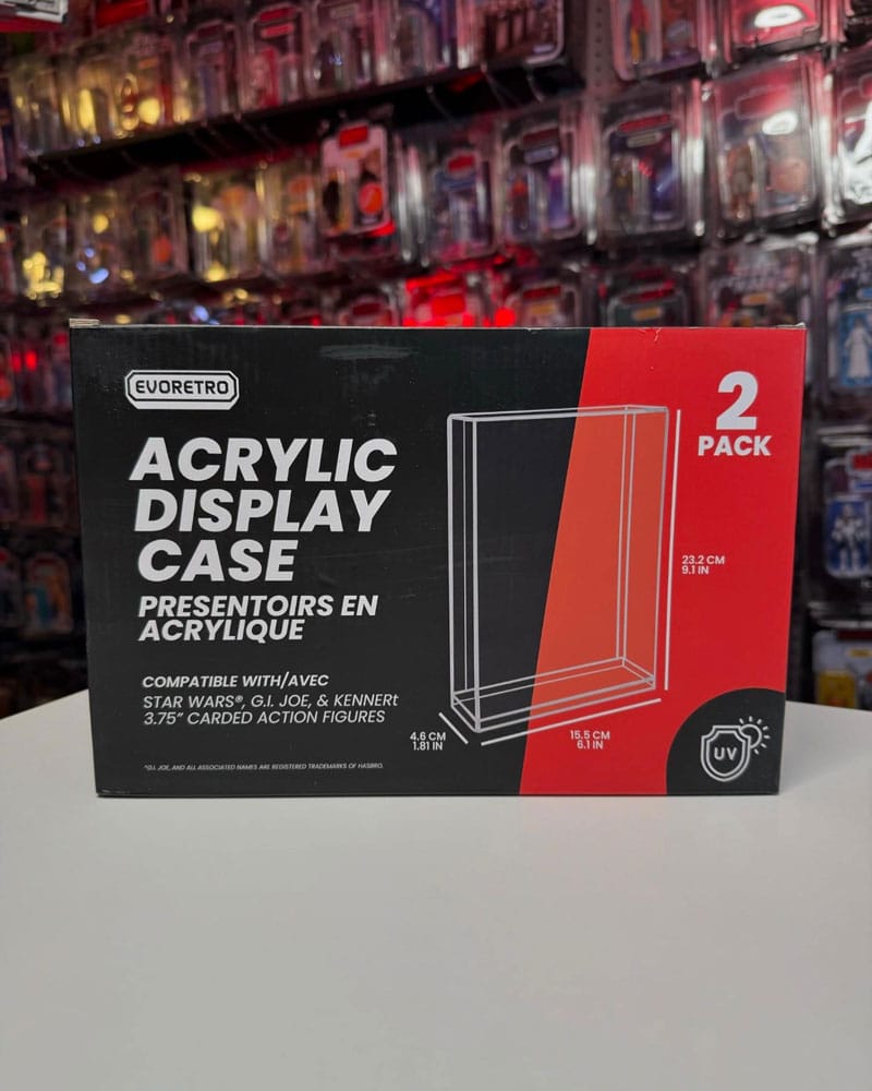 Evoretro Acrylic Display Cases 2-Pack for Action Figures 3701492102148