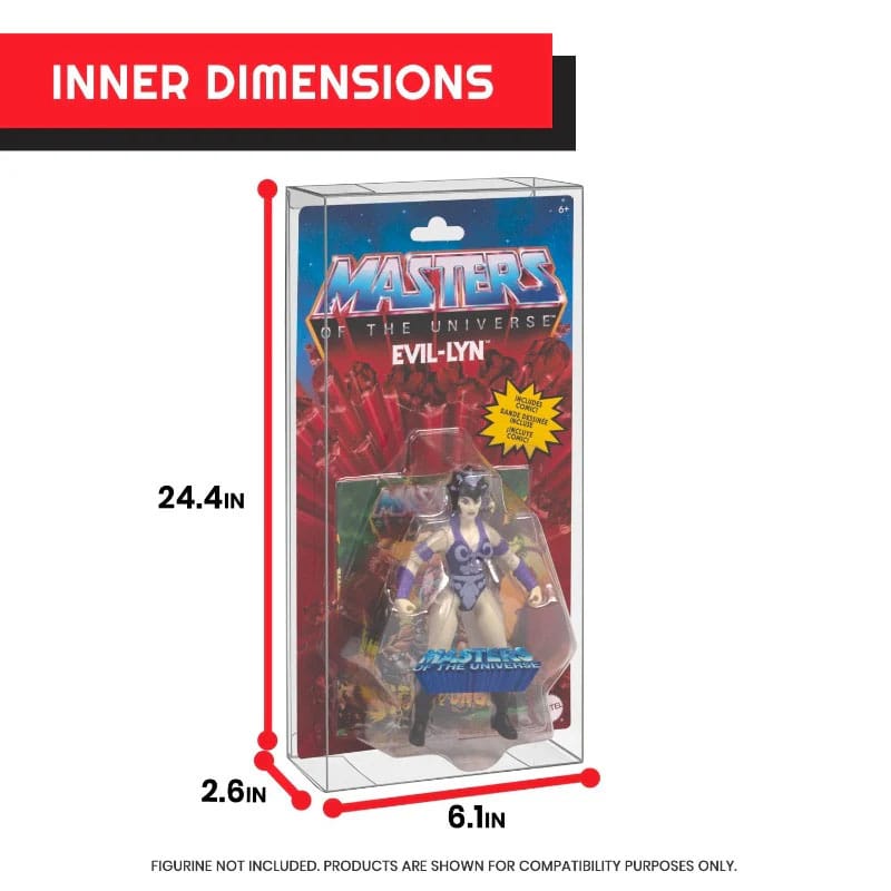 PET Protectors 10-Pack for Masters of the Universe Origins Power Posing (Carded) Box Figures 3701492102308