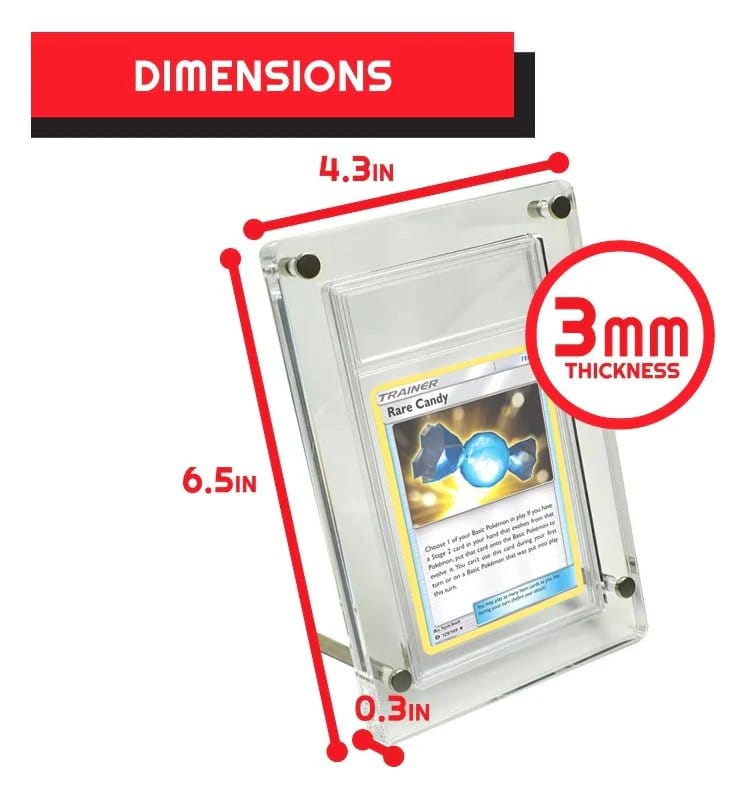 Evoretro Acrylic Card Display Stand for PSA Graded Cards 3mm 3701492102742