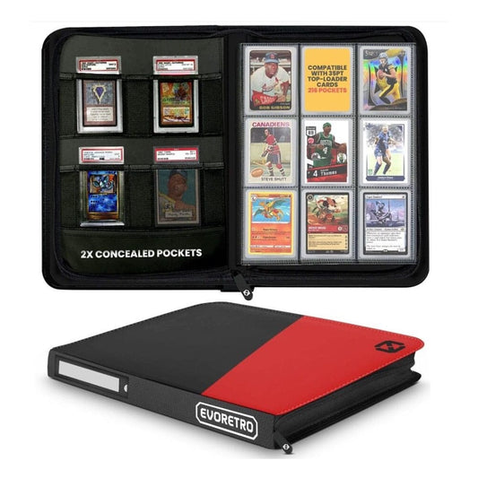 Evoretro Shield+ Topload Cards Binder 216 Cards Black/Red 3701492103558