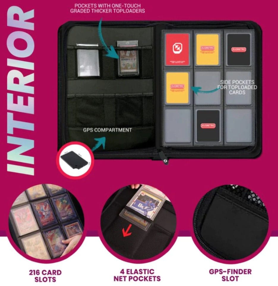 Evoretro Shield+ Topload Cards Binder 216 Cards Purple 3701492103596