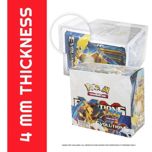 Evoretro Acrylic Display Case for Booster Boxes / Elite Trainer Boxes Ver. 1 with Sliding Lid 3760265297573