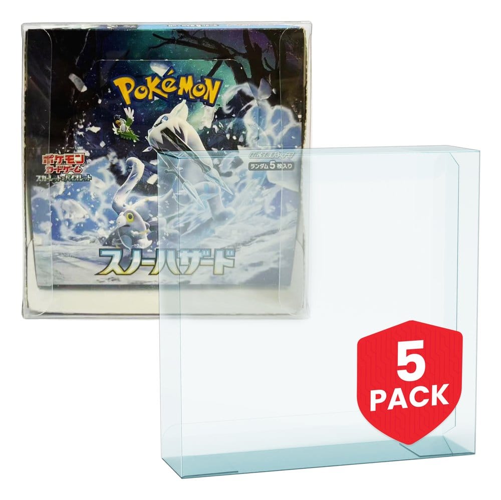 Evoretro PET Protectors 5-Pack for Pokémon Japanese Booster Box Large 3701492108508