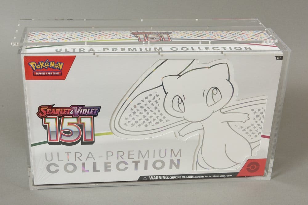 Evoretro Acrylic Display Case for Pokemon 151 UPC Box and Mega Charizard X UPC Box 23 x 39 cm 3701492109680