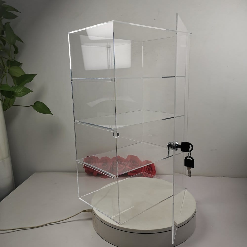 Evoretro 4-Tier Locking Acrylic Tiered Countertop Showcase Display Case 3701492112505