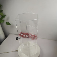 Evoretro 3-Tier Locking Acrylic Hexagon Display Tower 3701492112512