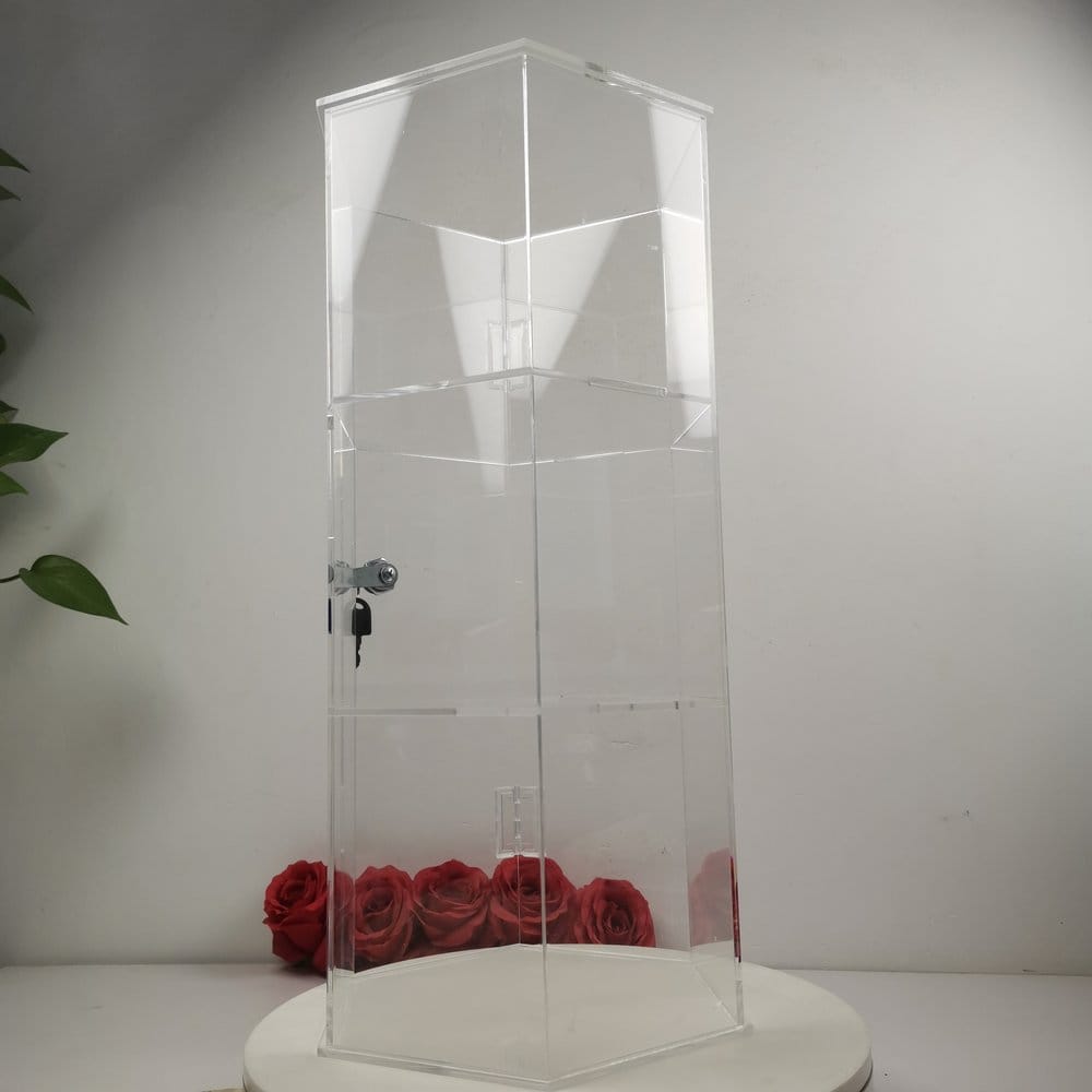 Evoretro 3-Tier Locking Acrylic Hexagon Display Tower 3701492112512