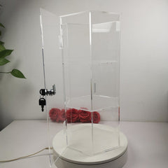 Evoretro 3-Tier Locking Acrylic Hexagon Display Tower 3701492112512