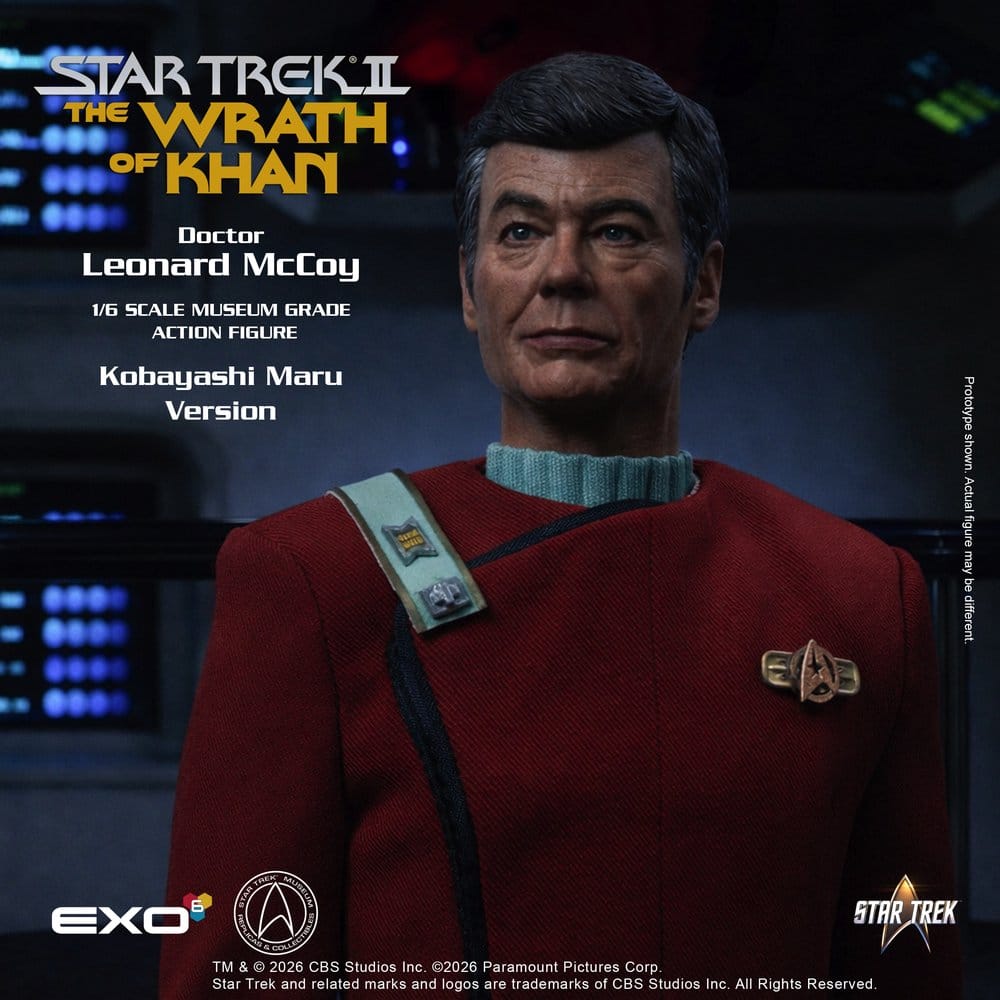 Star Trek II: The Wrath of Khan Action Figure 1/6 Dr. Leonard McCoy Kobayashi Maru Version 30 cm 0787480716088