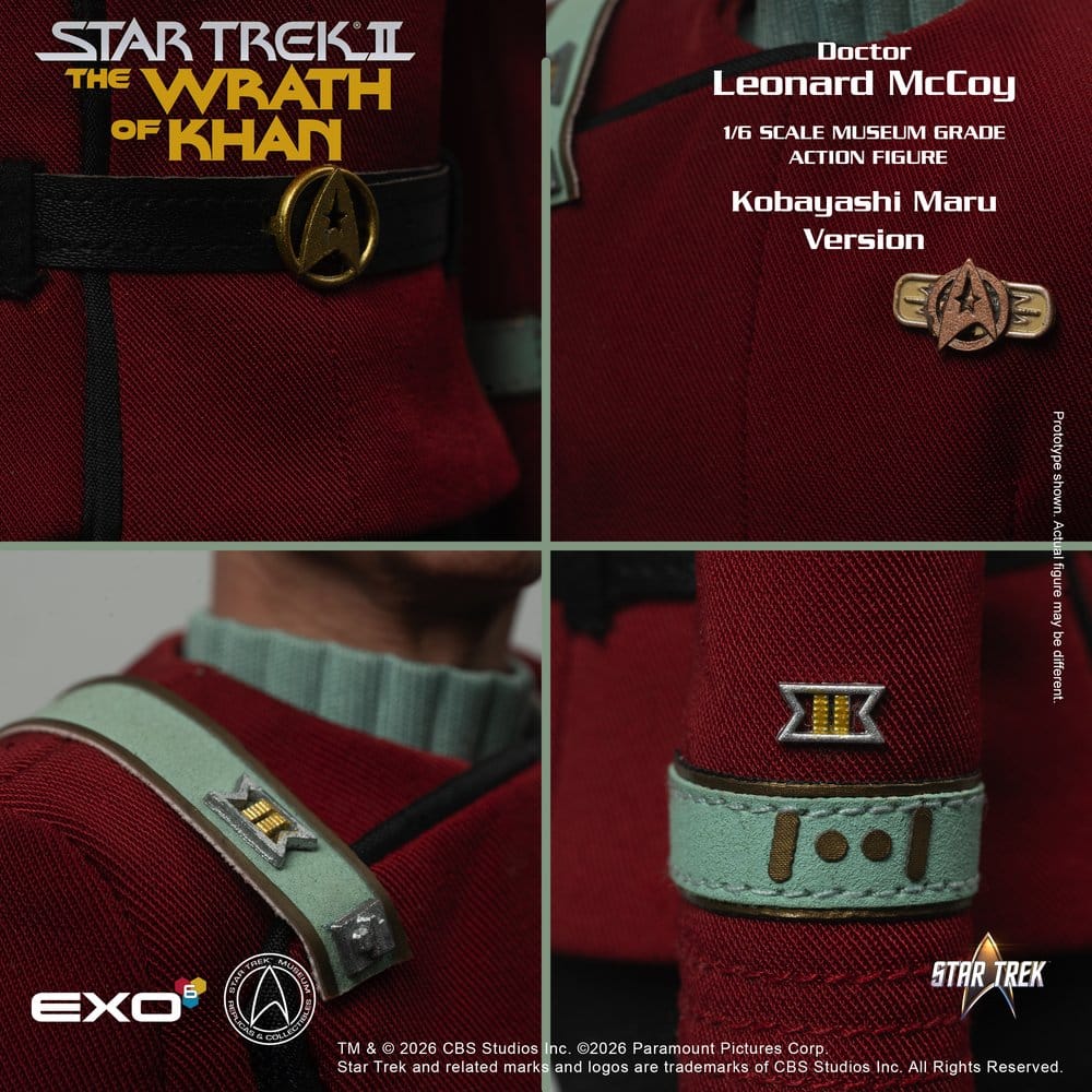 Star Trek II: The Wrath of Khan Action Figure 1/6 Dr. Leonard McCoy Kobayashi Maru Version 30 cm 0787480716088