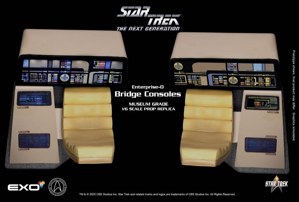 Star Trek: The Next Generation Replica 1/6 Enterprise-D Bridge Consoles Set 0787480716057