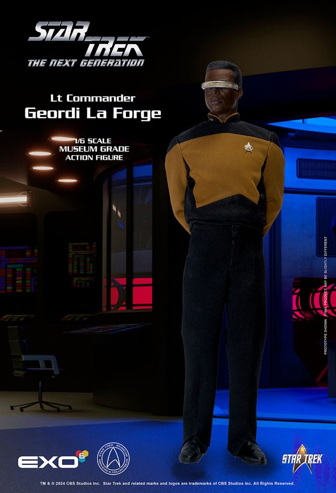 Star Trek: The Next Generation Action Figure 1/6 Lt. Commander Geordi La Forge (Essentials Version) 28 cm 0656382725316