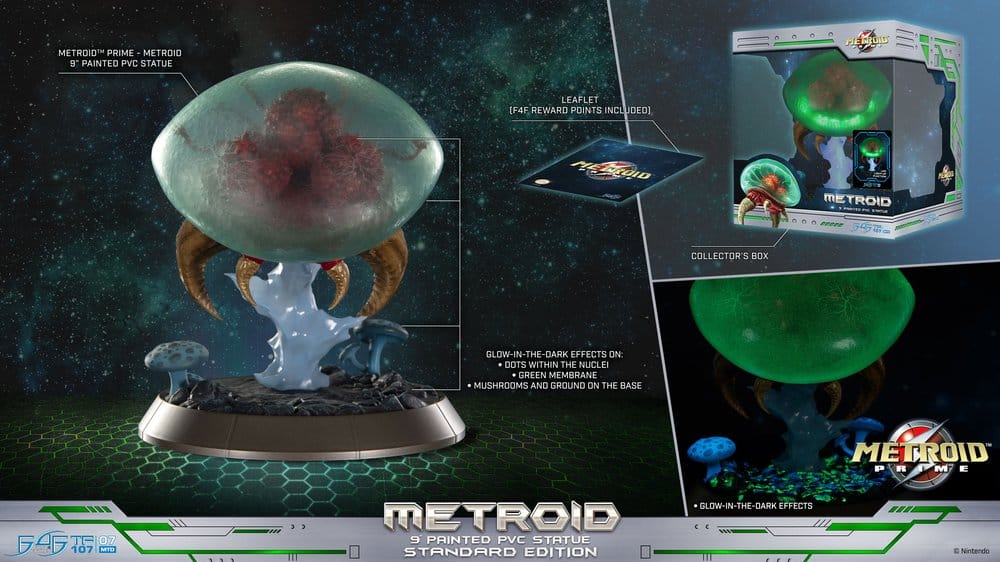 Metroid Prime PVC Figure Metroid (Standard) (Glow in the Dark) 21 cm 5060316628638