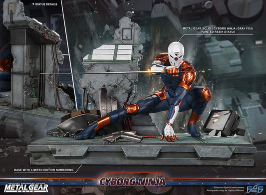 Metal Gear Solid Statue Cyborg Ninja (Gray Fox) 41 cm 5060316625286