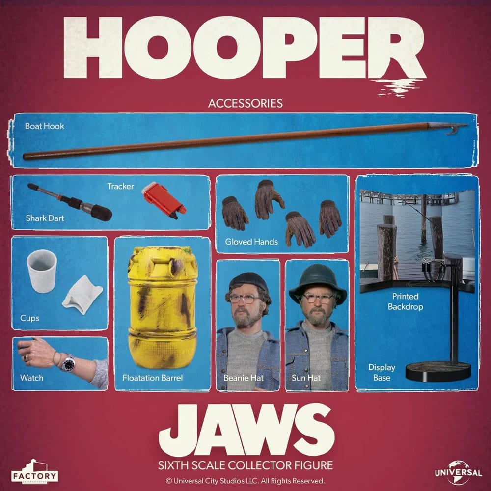 Jaws Action Figure 1/6 Hooper 30 cm 5060224088876