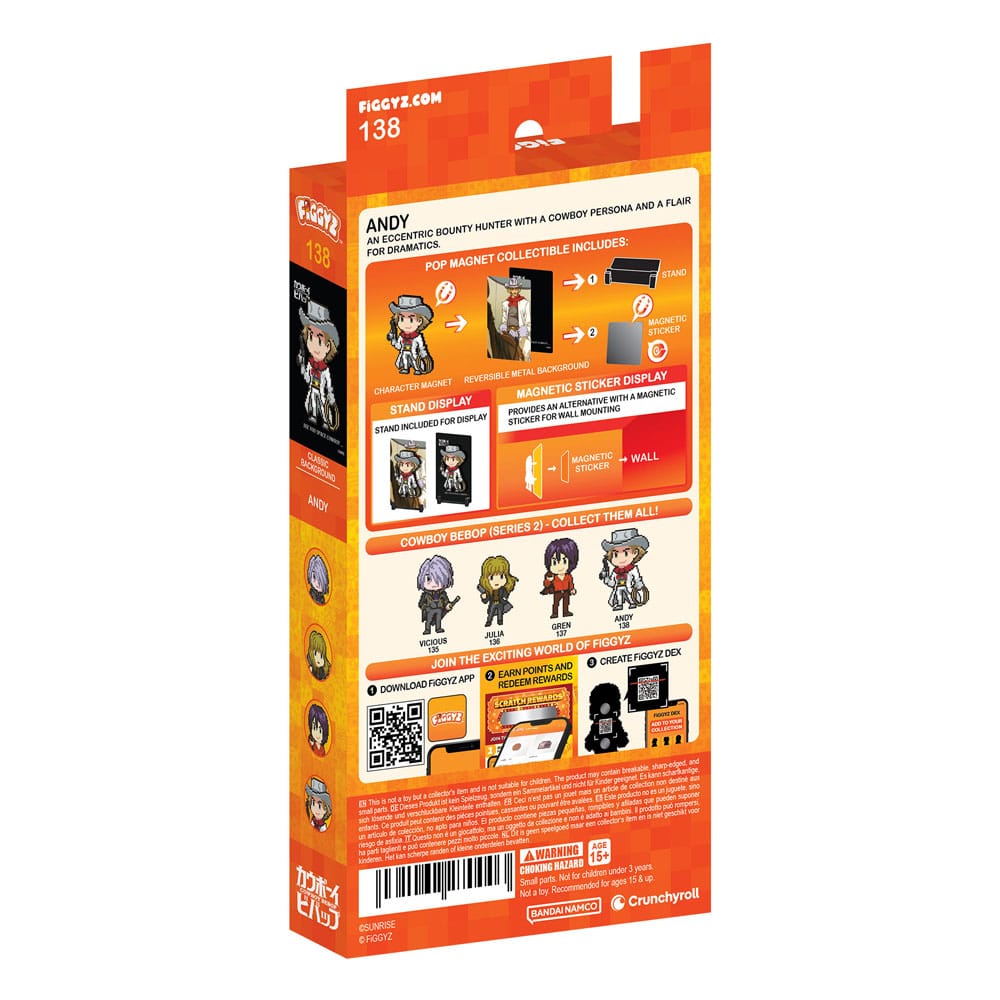 Cowboy Bebop FiGGYZ Magnet Collectible Andy 11 cm 5061062271376