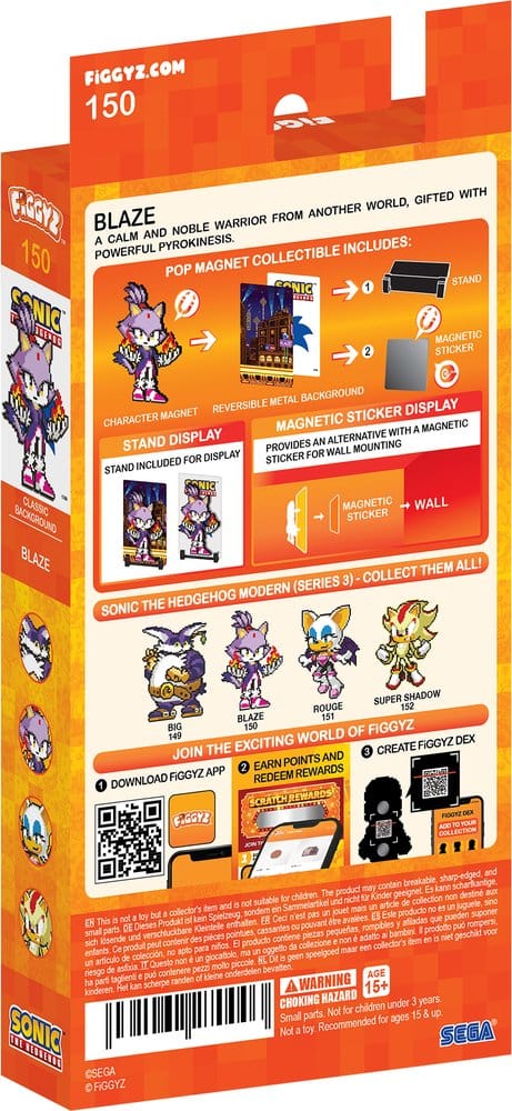 Sonic the Hedgehog (Modern) FiGGYZ Magnet Collectible Blaze the Cat 11 cm 5061062271499