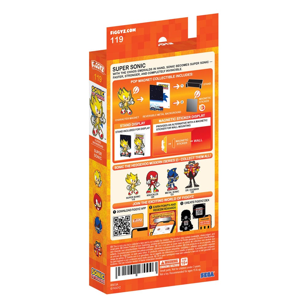 Sonic the Hedgehog (Modern) FiGGYZ Magnet Collectible Super Sonic 11 cm 5061062271185