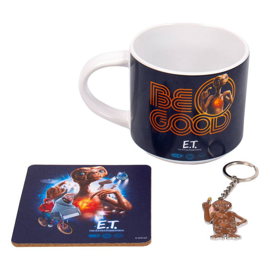 E.T. the Extra-Terrestrial Mug, Coaster and Keychain Set Be Good 5060897227381