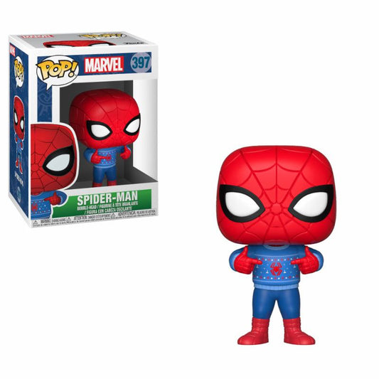 Marvel Comics POP! Marvel Holiday Vinyl Bobble-Head Spider-Man (Ugly Sweater) 9 cm 0889698339834