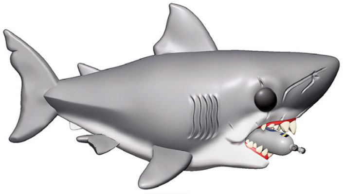 Jaws Oversized POP! Movies Vinyl Figure Jaws with Diving Tank 15 cm  0889698385671