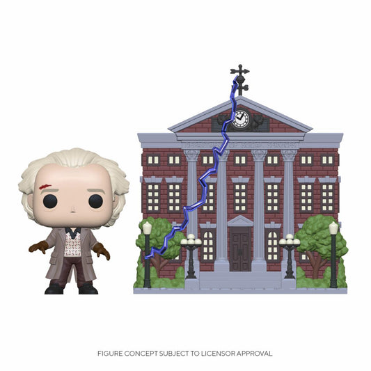 Back to the Future POP! Town Vinyl Figure Doc w/Clock Tower 9 cm 0889698469104