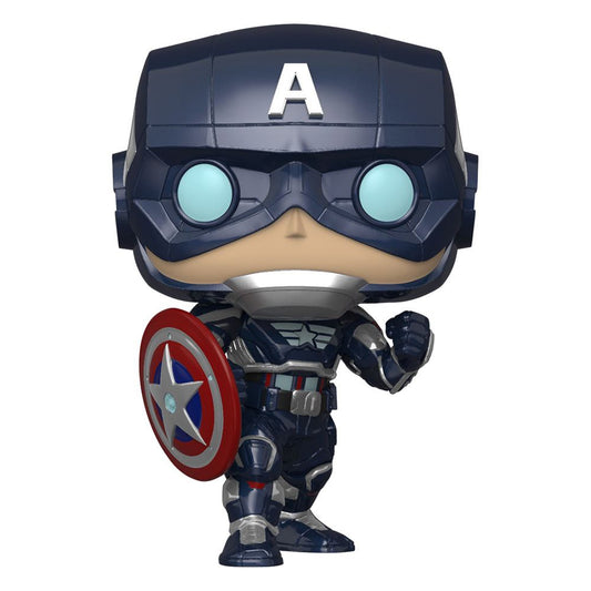 Marvel's Avengers (2020 video game) POP! Marvel Vinyl Figure Captain America 9 cm 0889698477574
