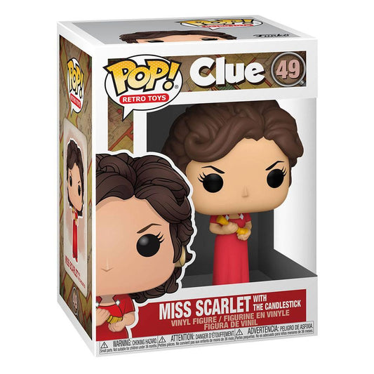 Funko Pop Clue Miss Scarlet W/Candlestick 9 Cm - Amuzzi