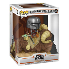 Star Wars The Mandalorian POP! Deluxe Vinyl Figure The Mandalorian on Wantha with Child in Bag 9 cm 0889698523738