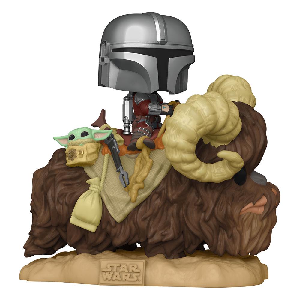 Star Wars The Mandalorian POP! Deluxe Vinyl Figure The Mandalorian on Wantha with Child in Bag 9 cm 0889698523738