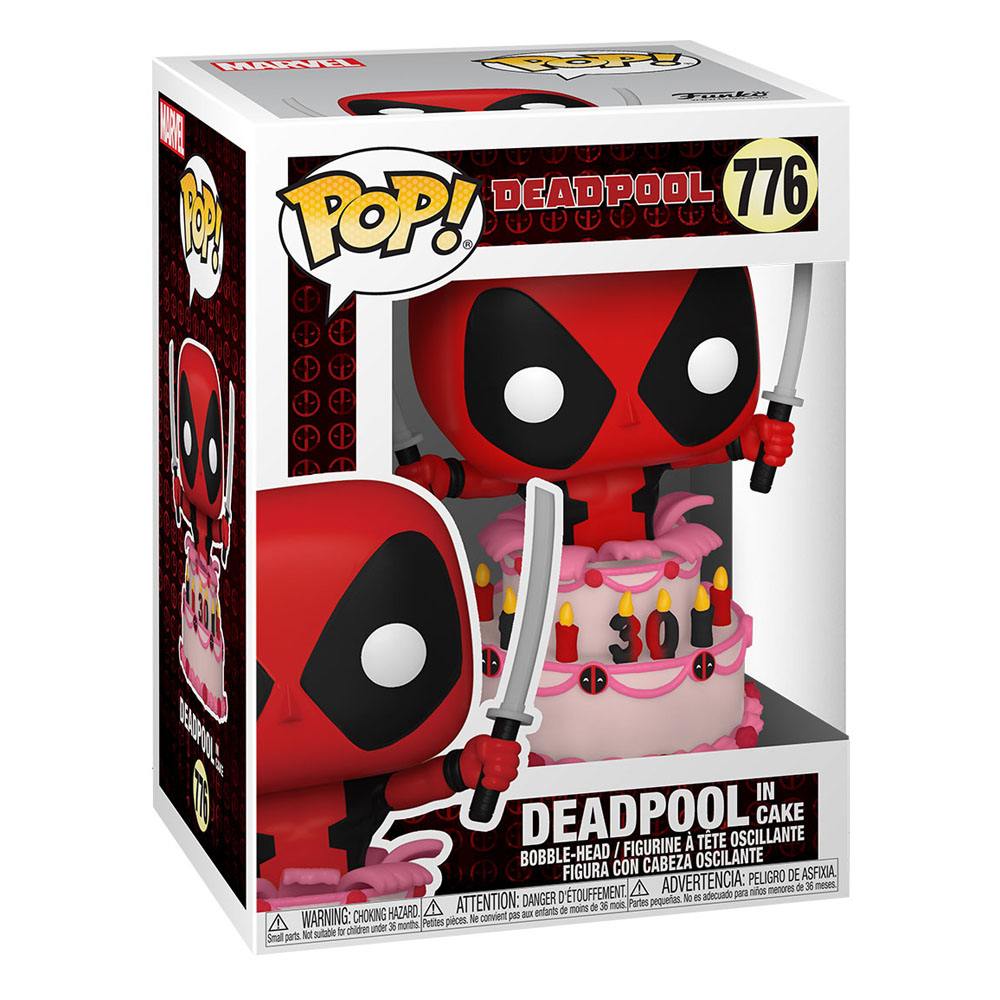 Marvel Deadpool 30Th Anniversary POP! Vinyl Figure Deadpool In Cake 9 Cm - Amuzzi