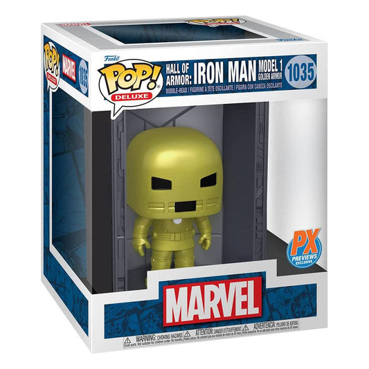 Marvel POP! Deluxe Vinyl Figure Hall of Armor Iron Man Model 1 PX Exclusive 9 cm 0889698637398