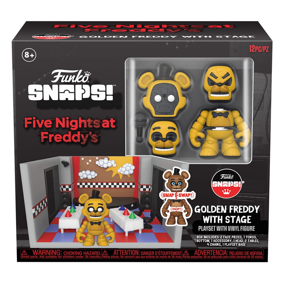 Five Nights at Freddy's Snap Playset & Action Figure Stage w/Freddy (GD) 9 cm 0889698649230