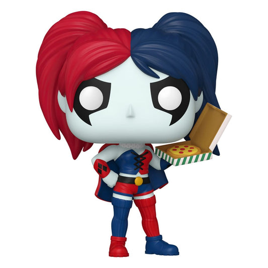 DC Comics: Harley Quinn Takeover POP! Heroes Vinyl Figure Harley with Pizza 9 cm 0889698656153