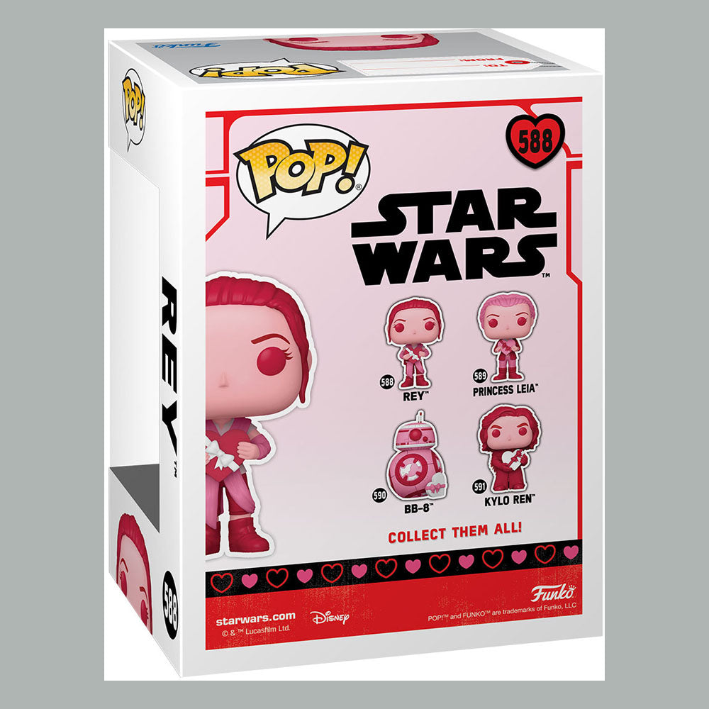 Star Wars Valentines POP! Star Wars Vinyl Figure Rey 9 cm 0889698676144