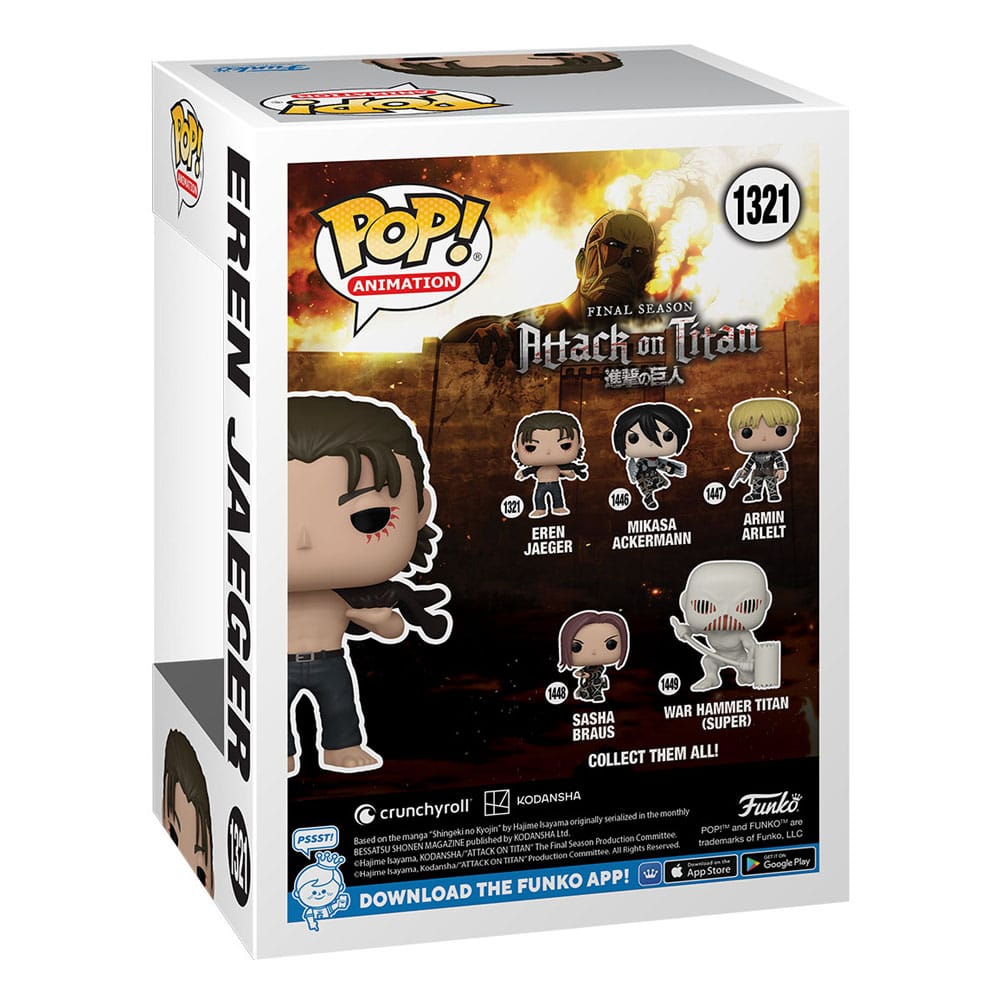 Attack on Titan POP! Animation Vinyl Figure Eren Jeager 9 cm 0889698679268