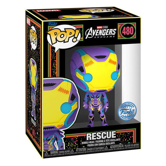 Marvel Blacklight POP! & Tee Box Rescue Size  0889698716345