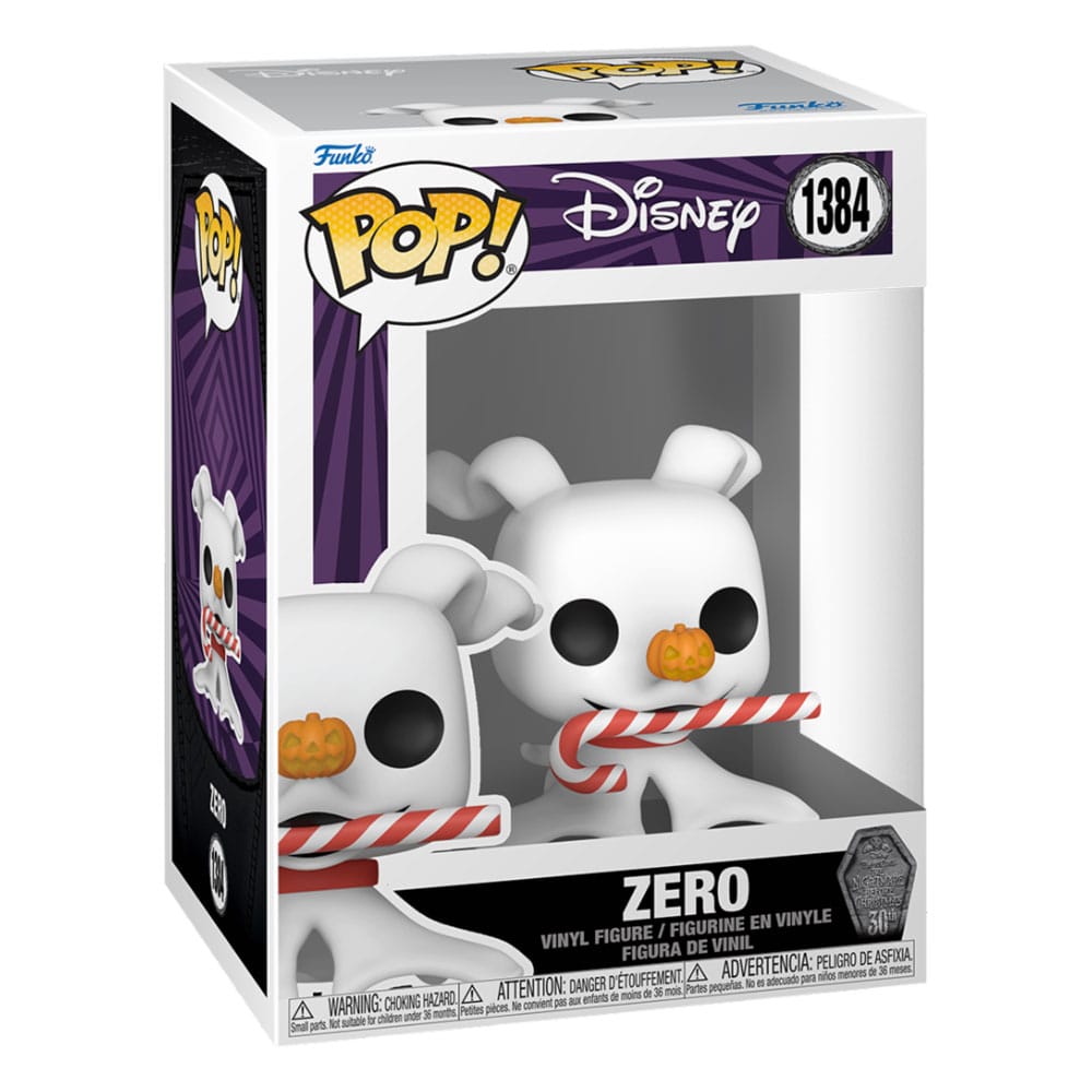 Nightmare before Christmas 30th POP! Disney Vinyl Figure Zero w/Candy Cane 9 cm 0889698723879