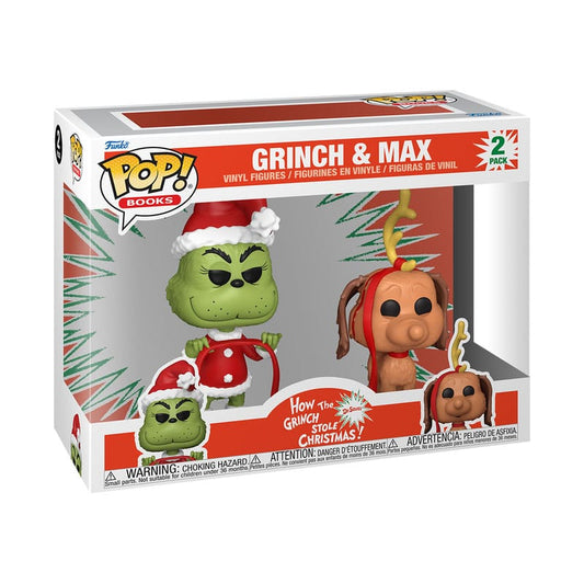 The Grinch(Anniversary) POP! Books Vinyl Figures 2-Pack Grinch w/ Max 9 cm 0889698725057