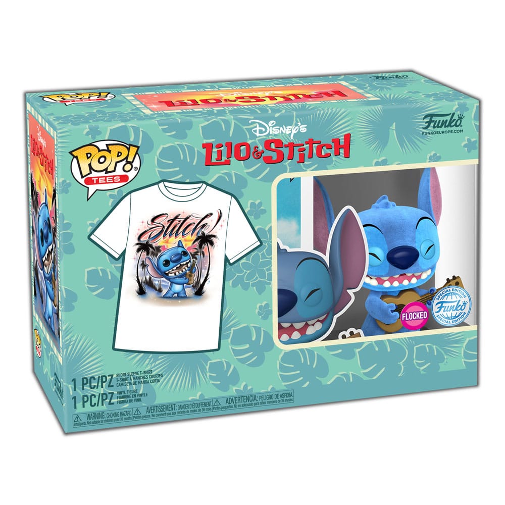 Lilo & Stitch POP! & Tee Box Ukelele Stitch (FL) Size L 0889698731614