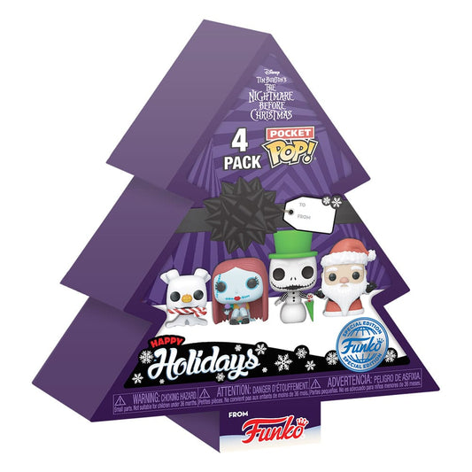 Nightmare before Christmas Pocket POP! Vinyl Figure 4-Pack Tree Holiday 4 cm 0889698739115