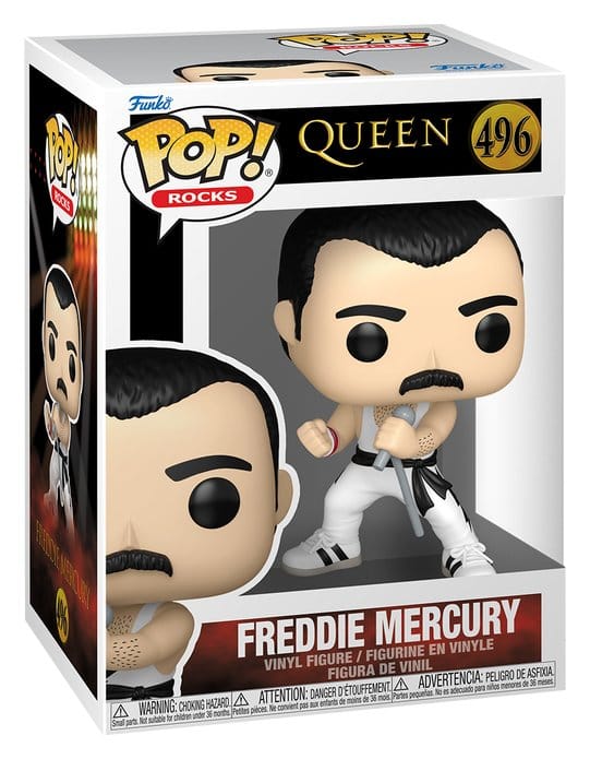 Queen POP! Rocks Vinyl Figure Freddie Mercury (white singlet) 9 cm 0889698753739