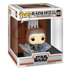 Star Wars: The Mandalorian POP! Deluxe Vinyl Figure Bo Katan w/Throne 9 cm 0889698765459