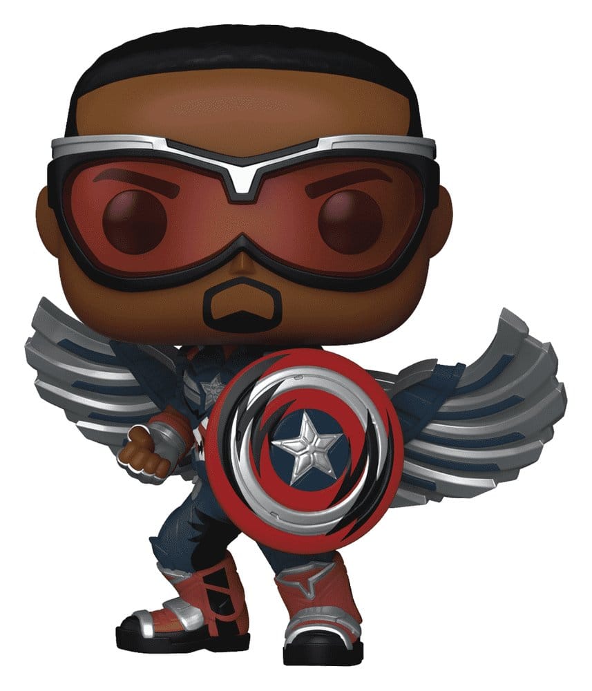 Marvel POP! Comics Vinyl Figure Captain America (Sam Wilson) (Comic Deco) Exclusive 9 cm 0889698774888